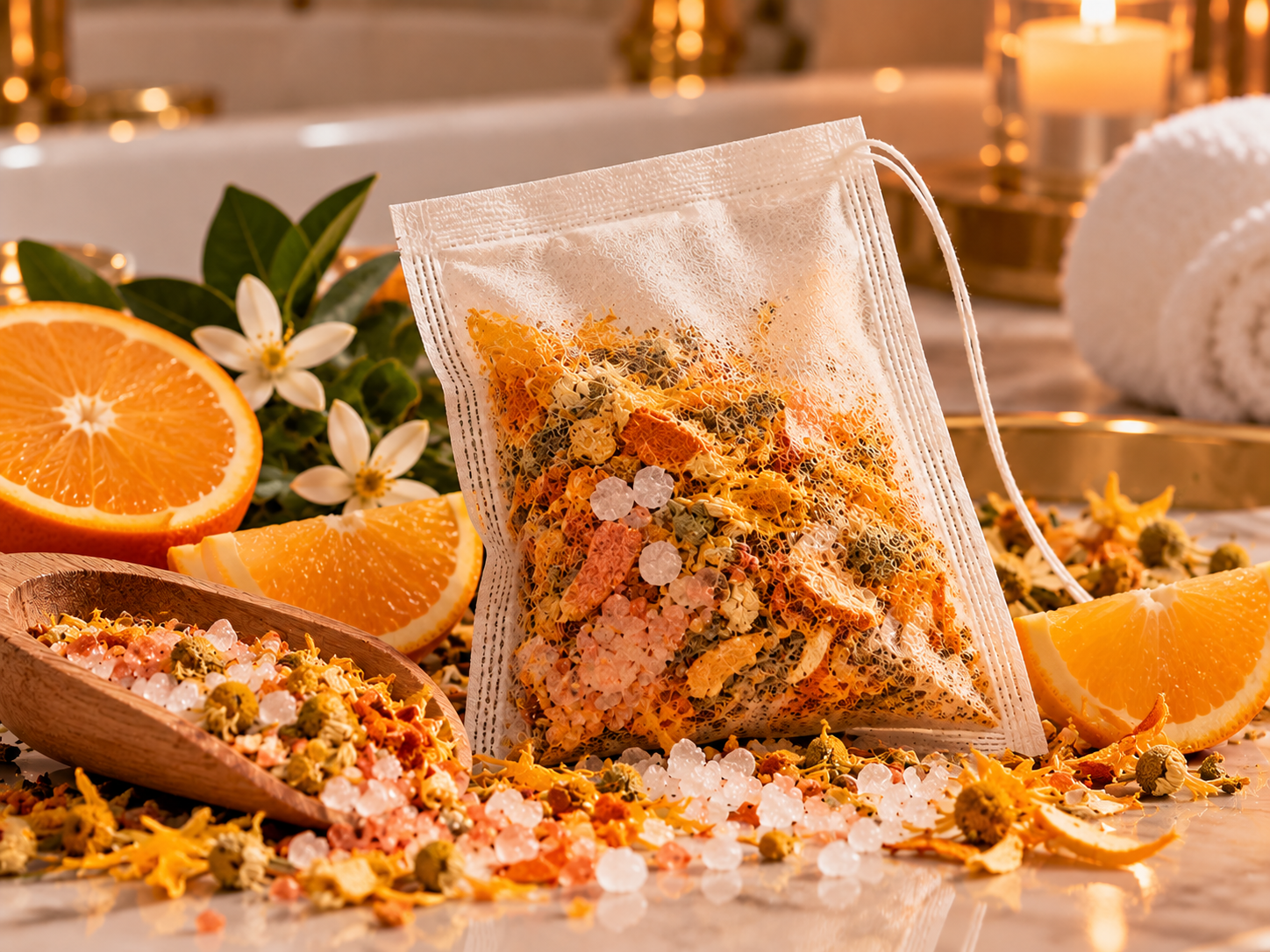 Bright Side — Sweet Orange botanical bath tea with mineral salts