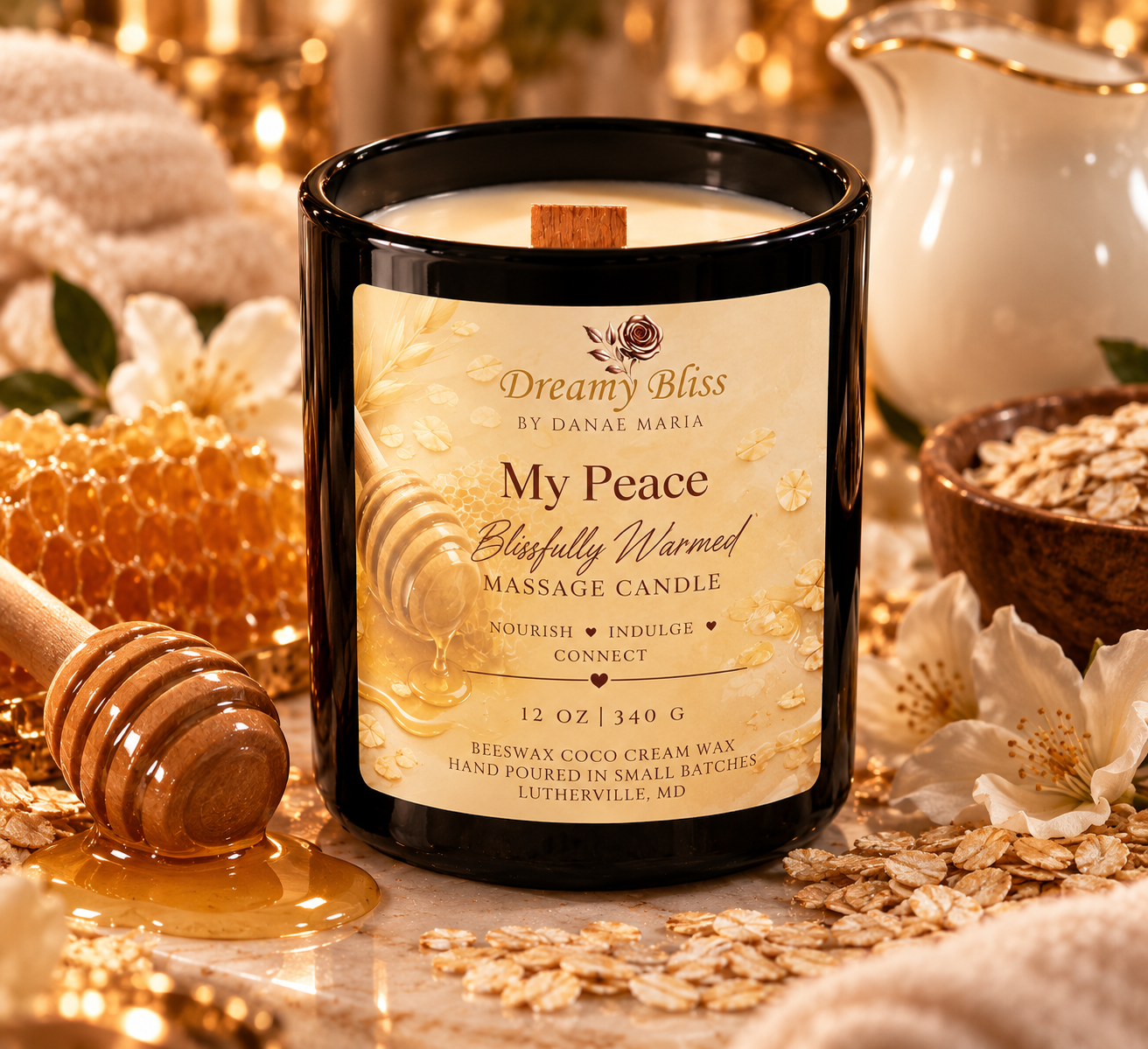 My Peace massage candle