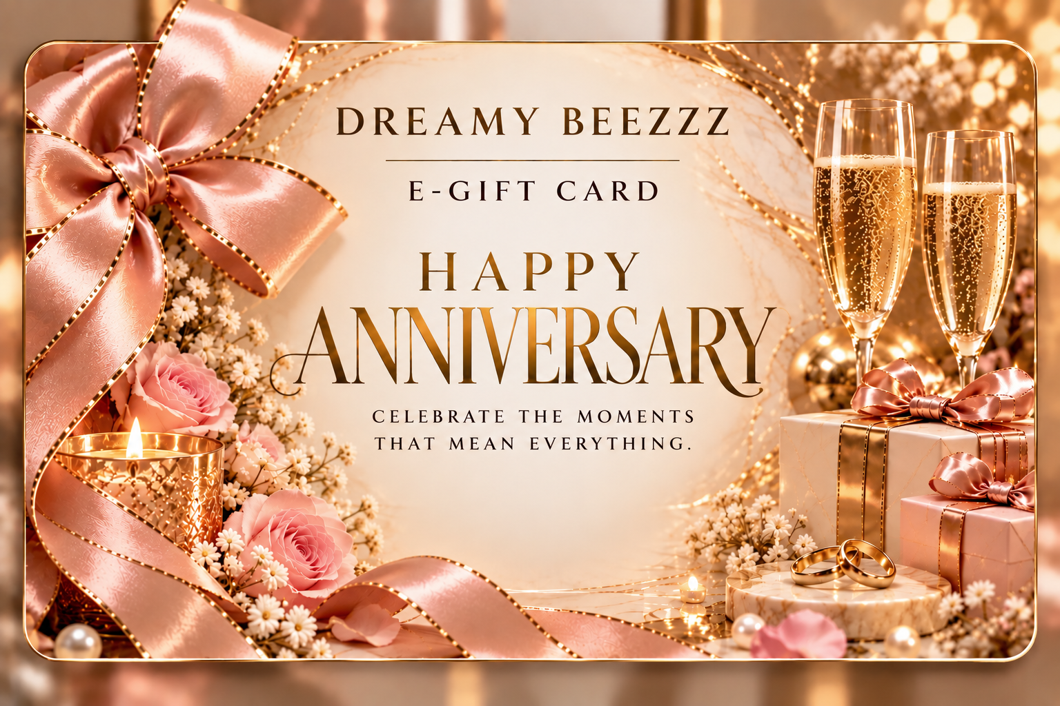 Dreamy Beezzz Happy Anniversary E-Gift Card