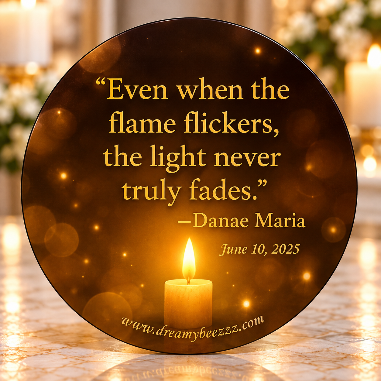 Flame Flicker round coaster