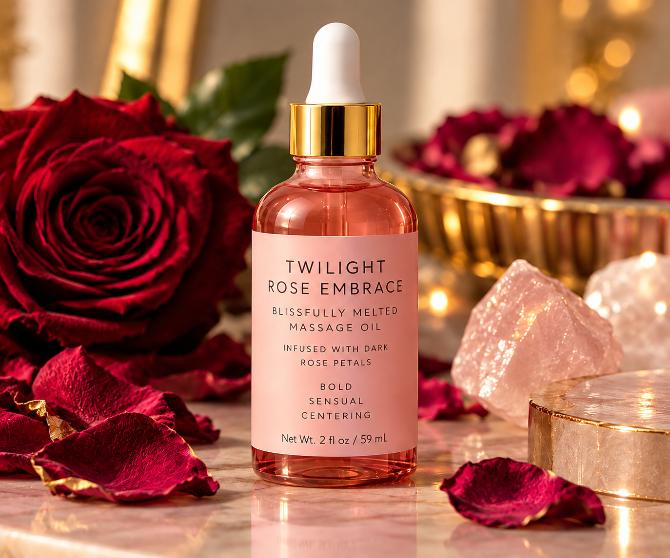 Twilight Rose Embrace Blissfully Melted Massage Oil